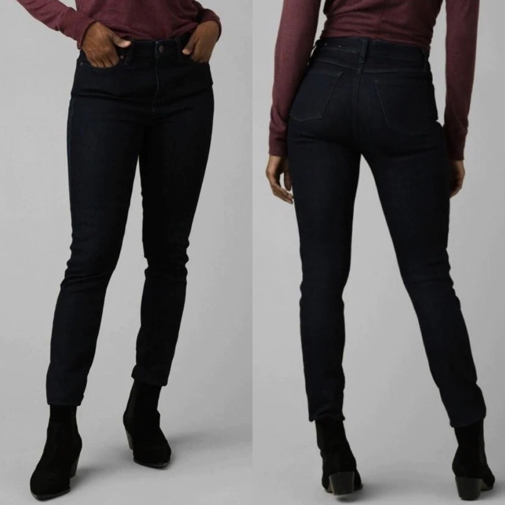 NWT Prana Sienna Mid Rise Skinny Jeans in Rinse Wash Blue